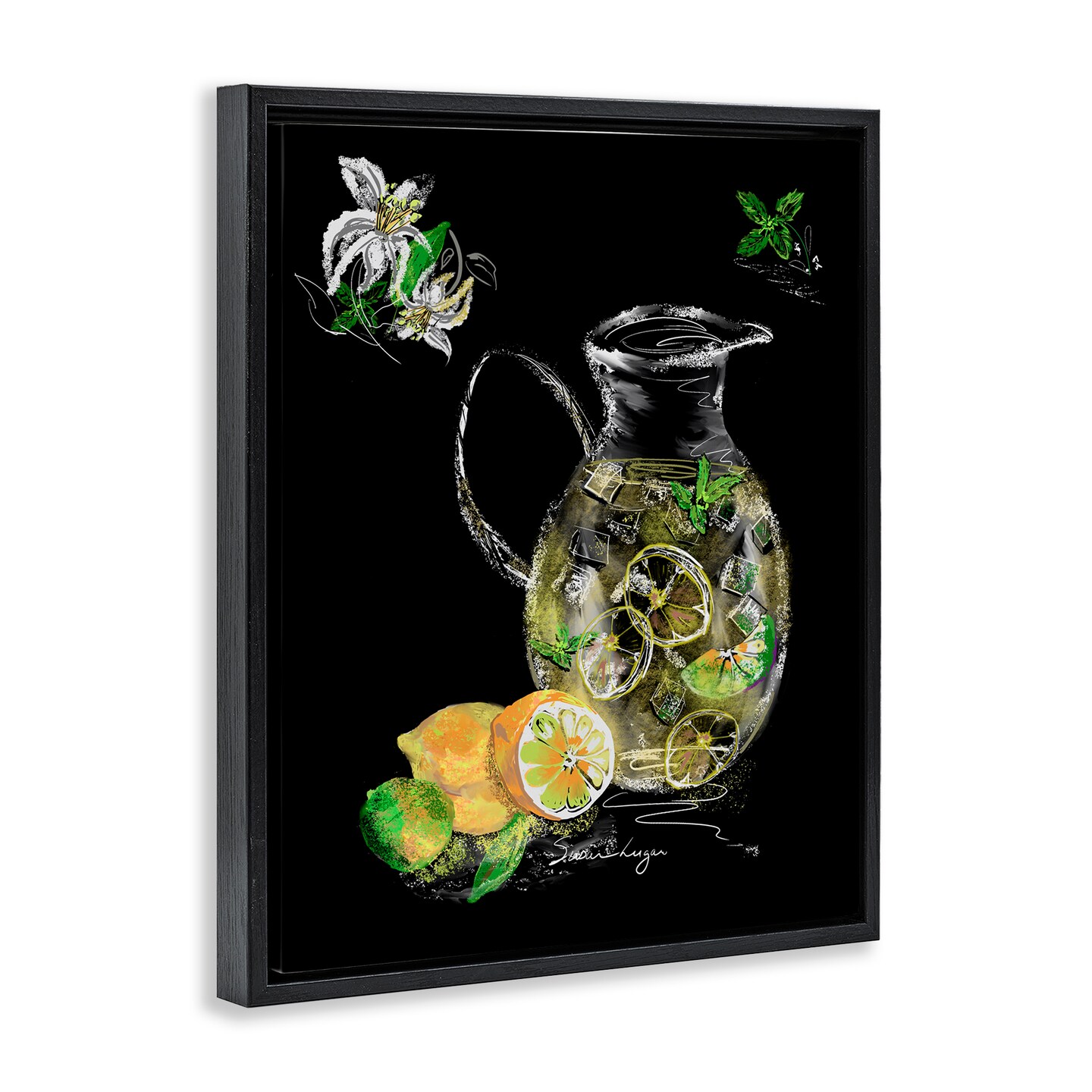 Stupell Industries Iced Lemonade Pitcher Floating Frame, design by Susan Lugar