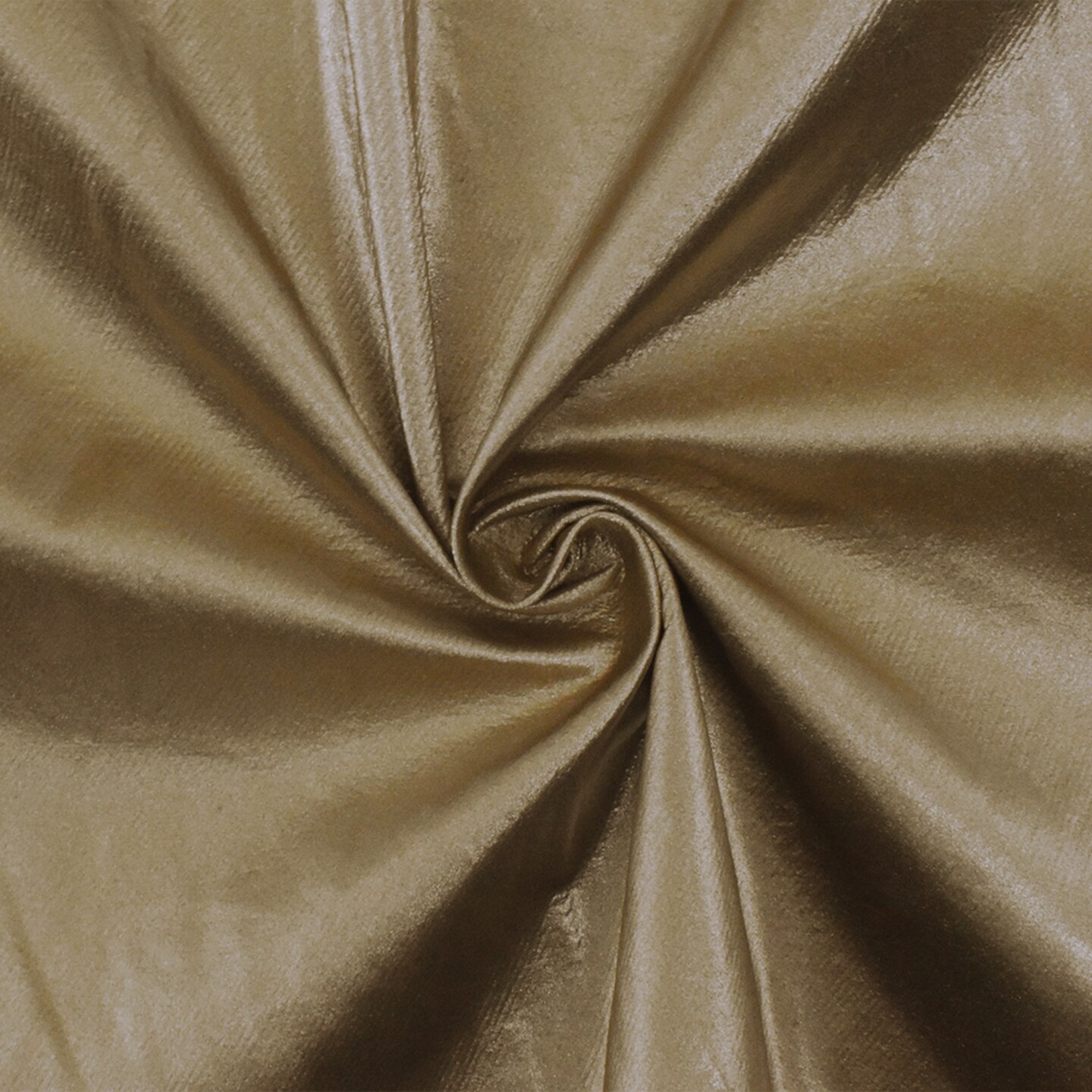 Gold Famous Designer Crinkled Metallic Printed Twill Woven Fabric By the Yard