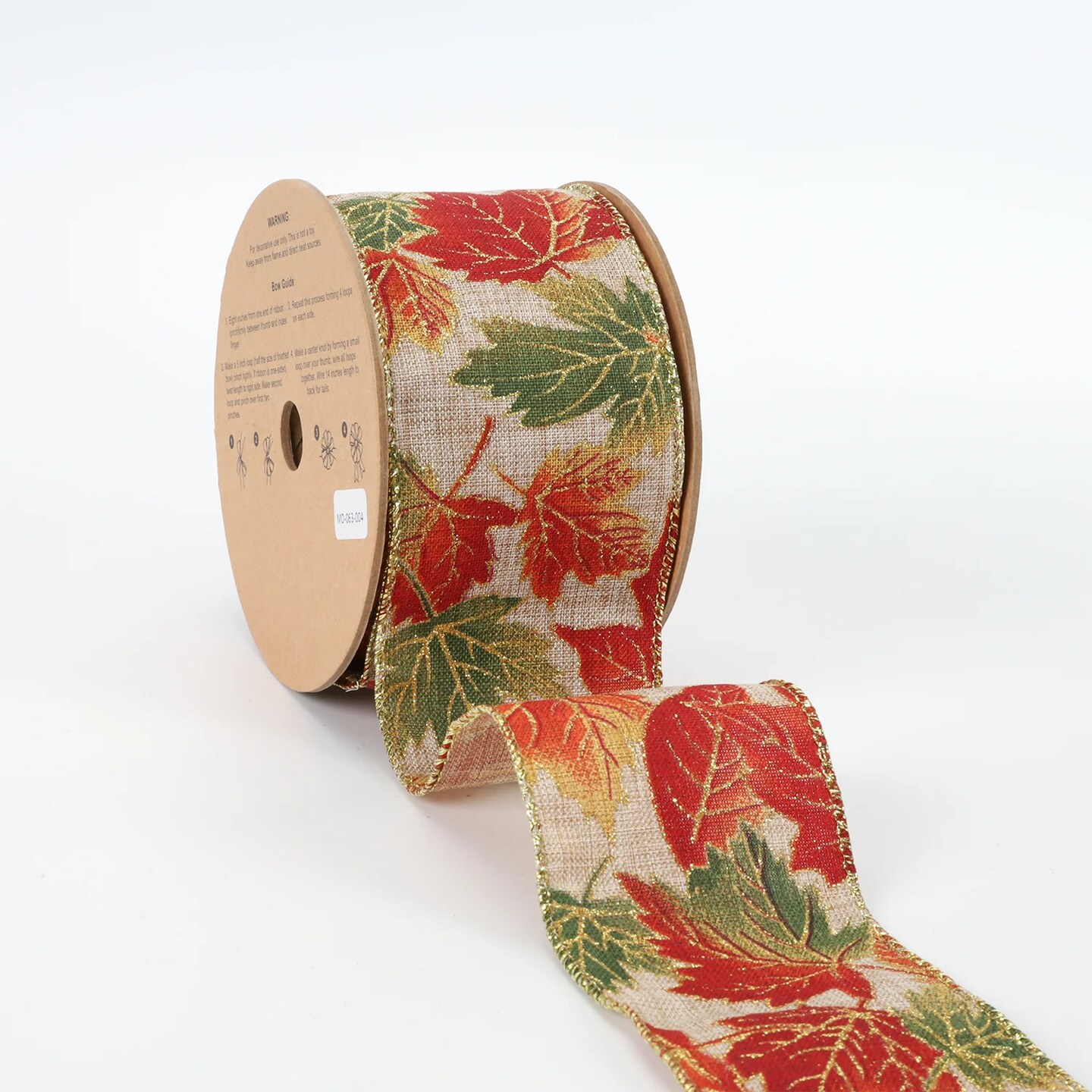 LaRibbons 2 1/2&#x22; Wired Ribbon | Leaf | 10 Yard Roll