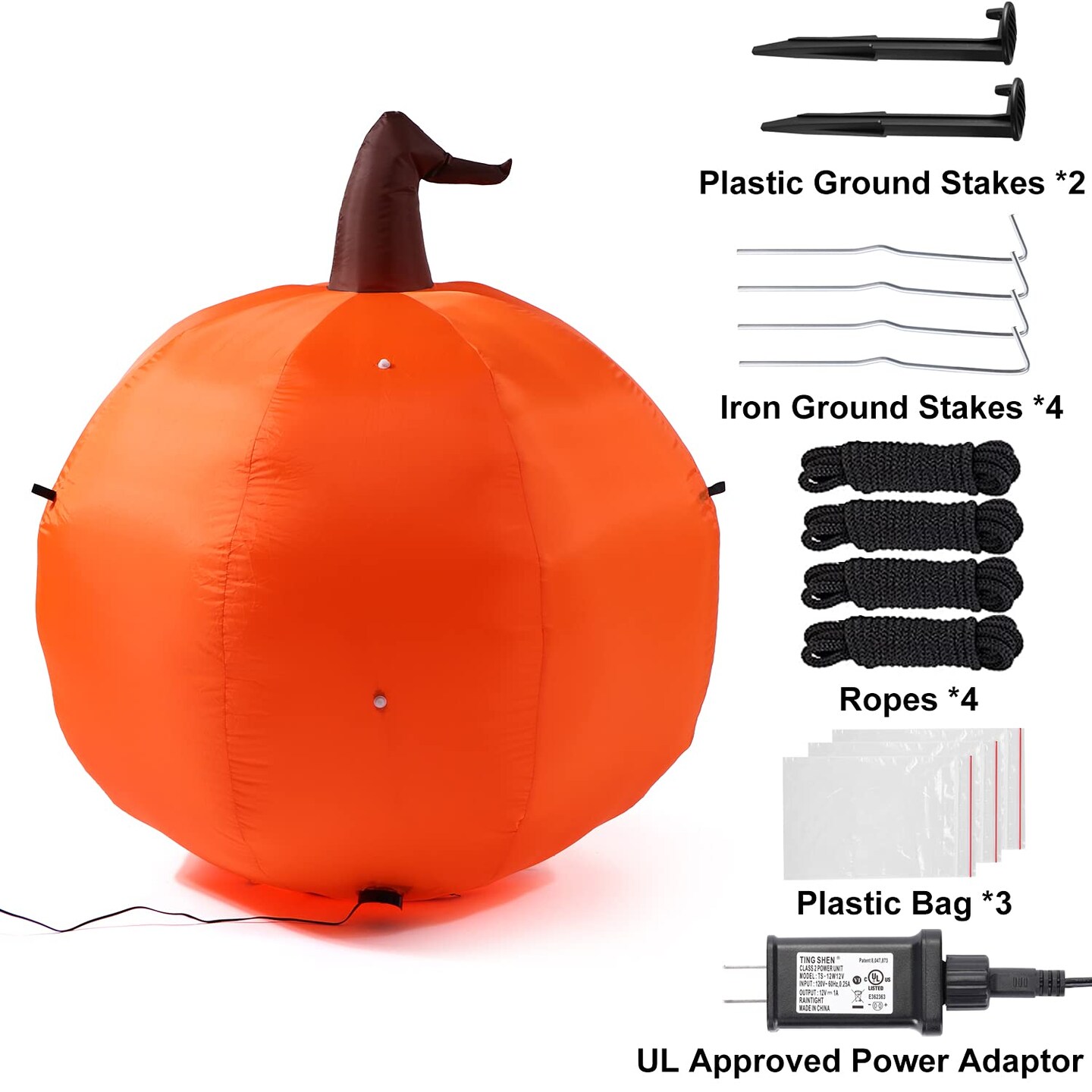 4 Ft Halloween Blow up Inflatable Pumpkin Decoration-Lighted Halloween Inflatables Outdoor for Home Yard Garden Indoor and Outdoor Halloween Decoration
