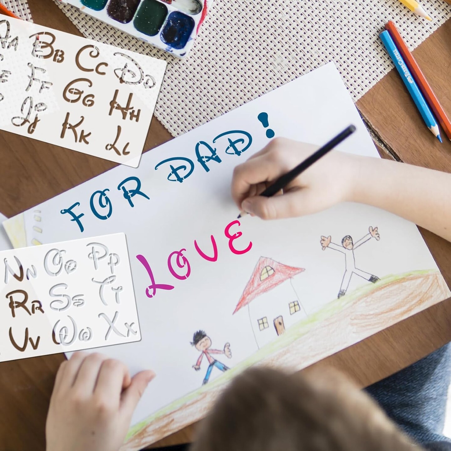 9 Pieces Letter Stencils(Magic Letter)