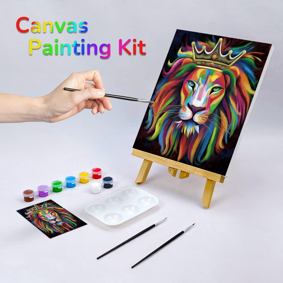Pre Drawn Canvas Painting Kit - 8x10 (Lion King)