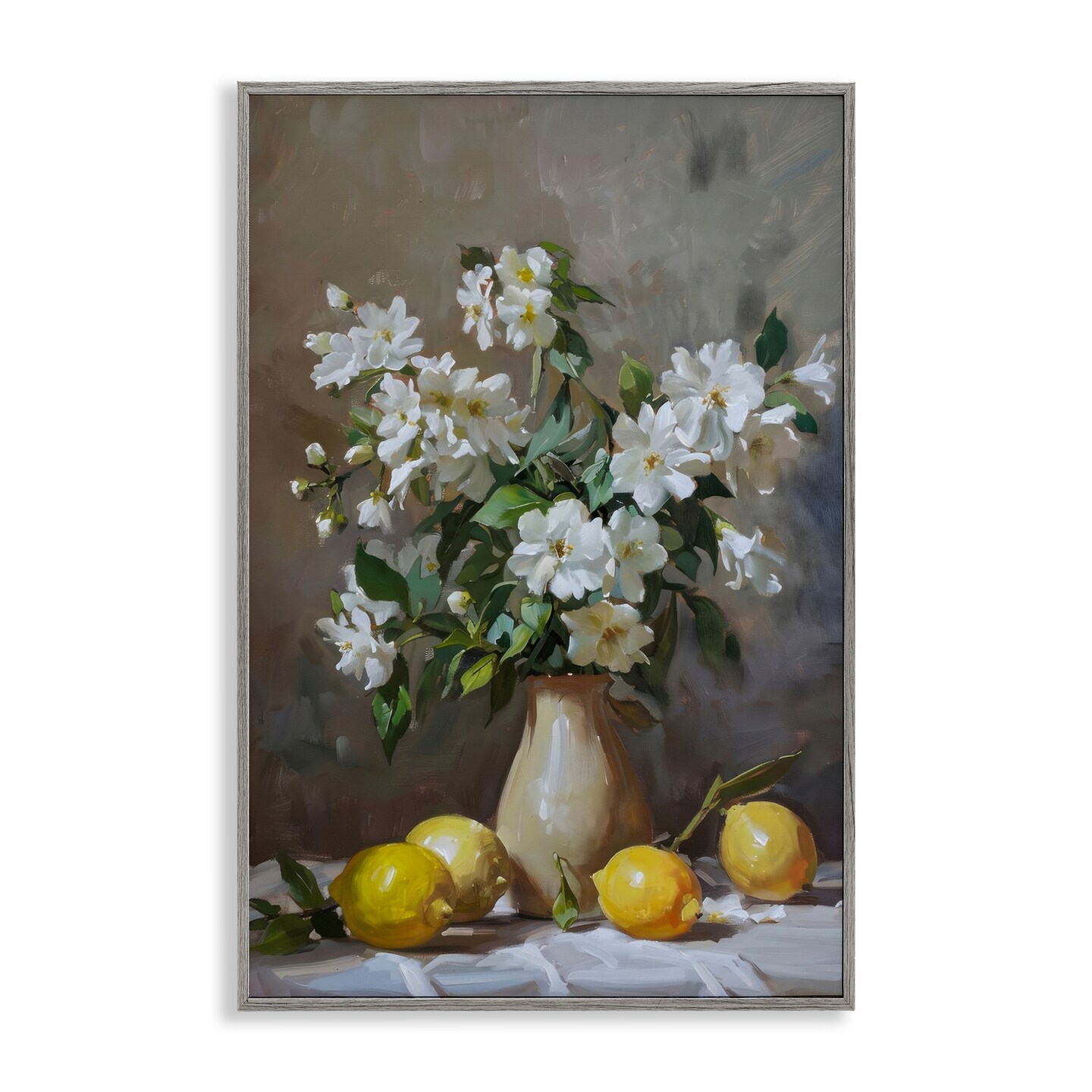 Stupell Industries Floral Lemons Still Life Framed Giclee, design by LSR Design Studio