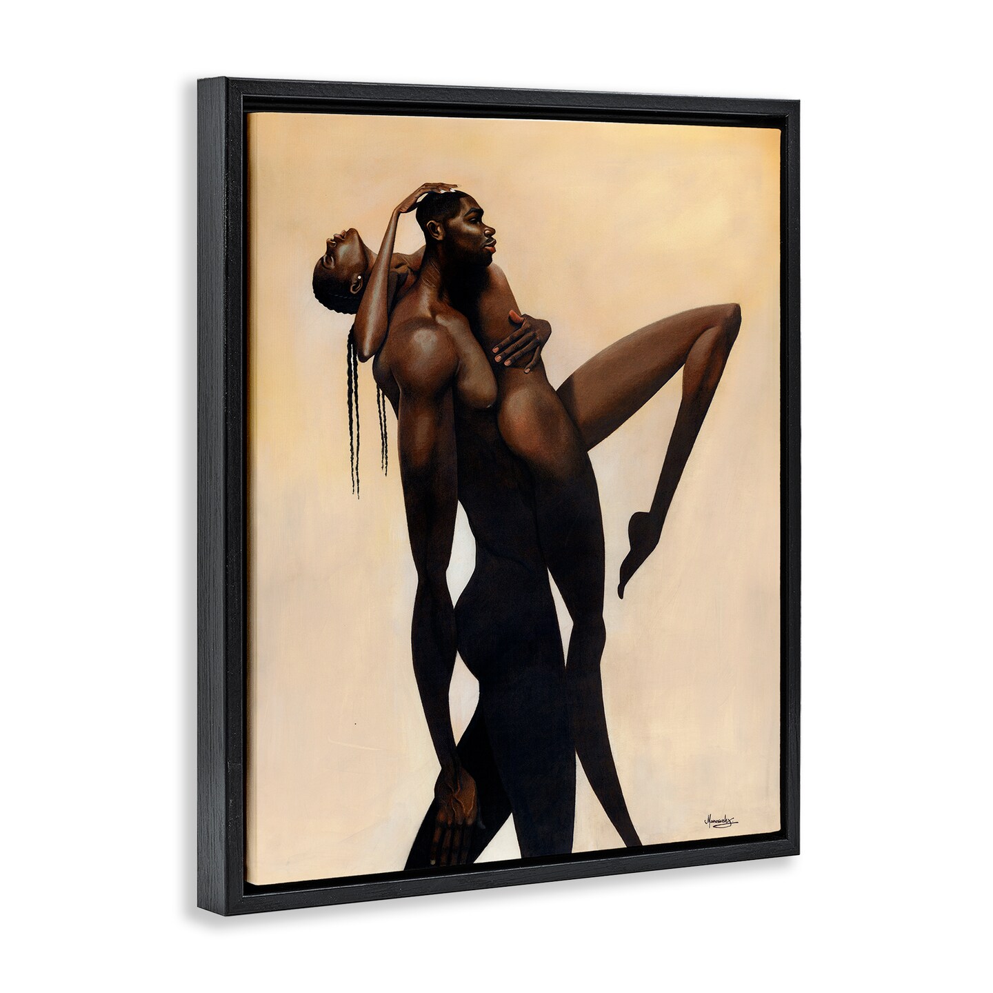 Stupell Industries Take Me Away Nude Portrait Floating Frame, design by Manasseh Johnson Sr
