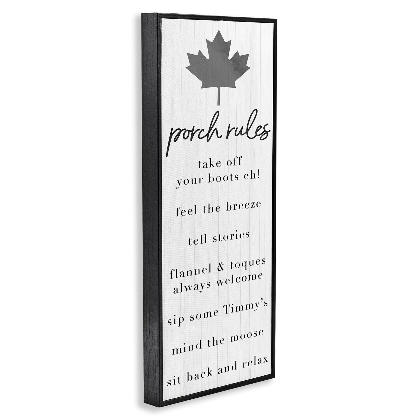 Stupell Industries Canadian Porch Rules Framed Giclee, design by Lil' Rue