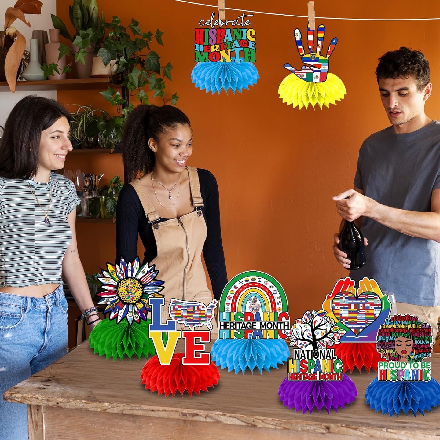 12Pcs Spanish Classroom Decorations Hispanic Heritage Month Decorations