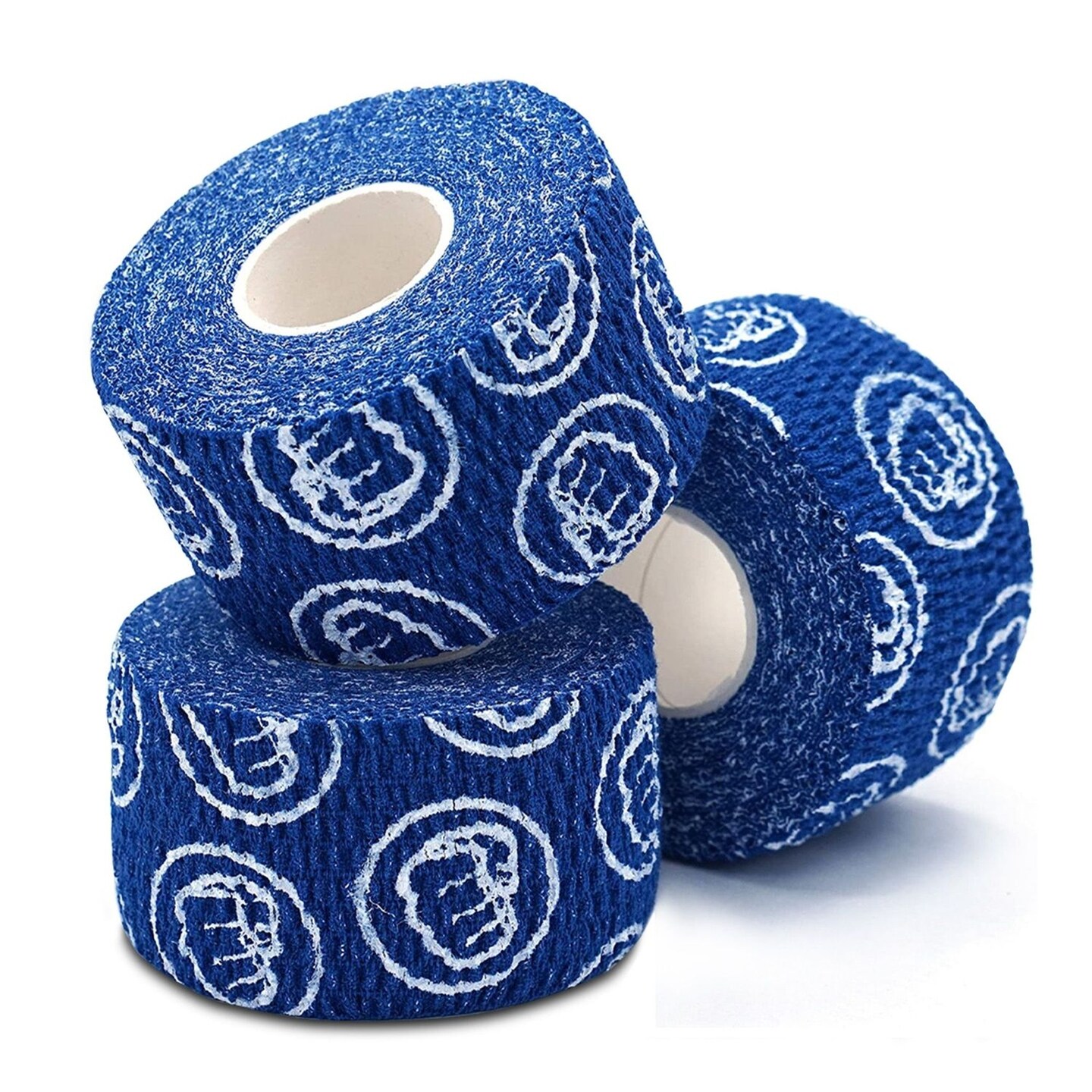 Weightlifting Hook Grip Tape - Bulk 24 Pack (23ft/Roll) Comfortable &#x26; Stretchy Athletic Thumb Tape for Weight Lifting, Excercise &#x26; Cross Training - Protect Thumb, Wrist &#x26; Finger (Blue)