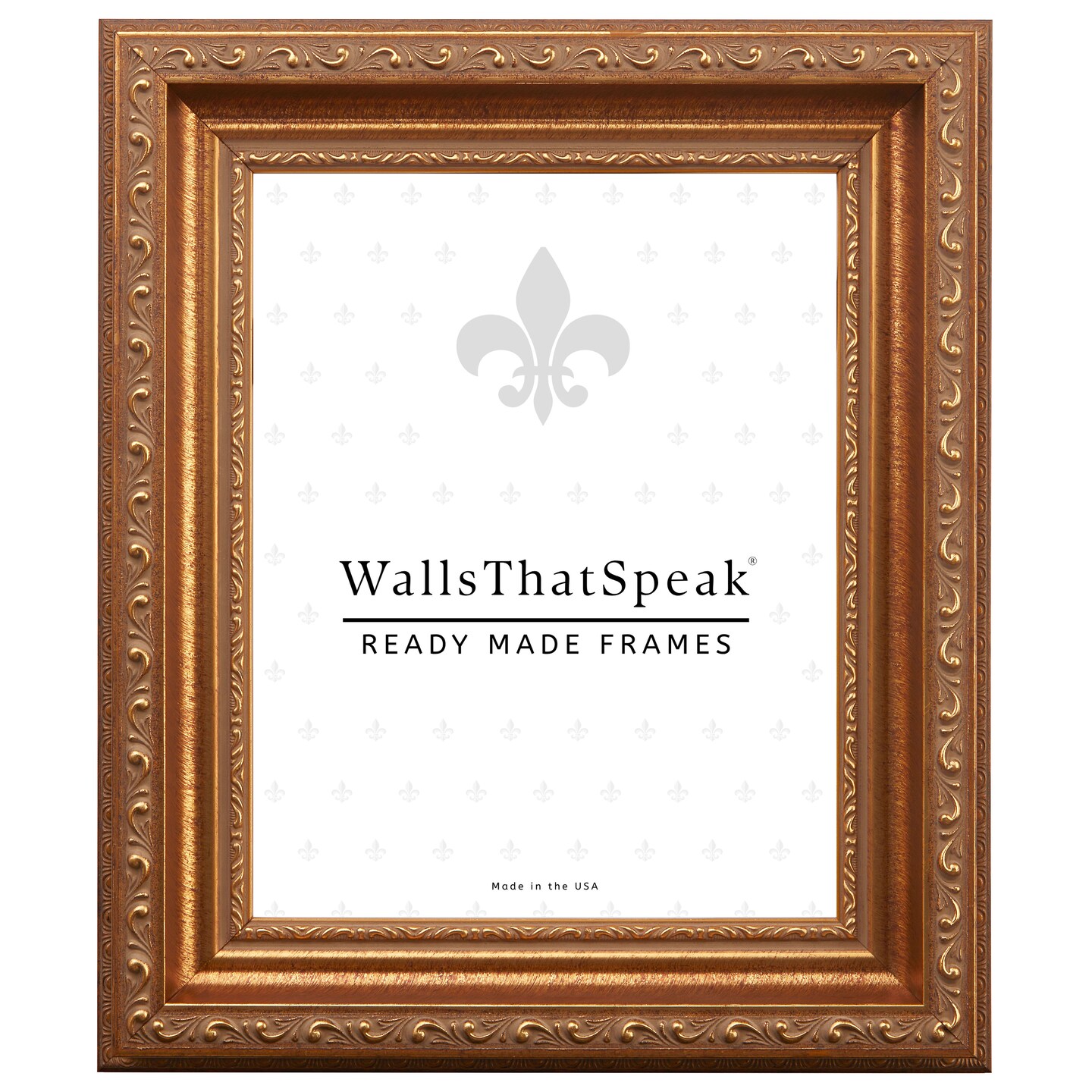 9x12 Picture Frame, French Ornate 2 Inch Wood Moulding, Wall Display Frame for Art, Posters, or Photos by wallsthatspeak