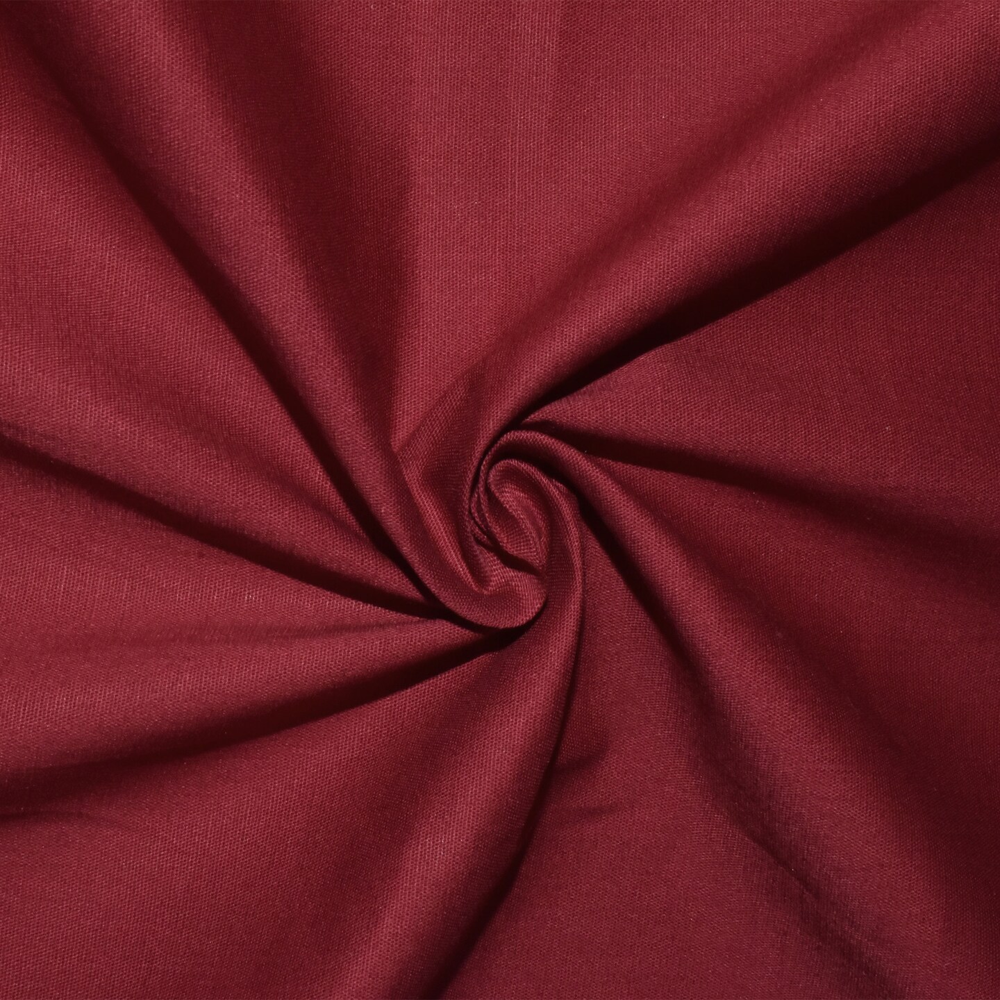 Ruby Red Poplin Stretch Woven Fabric By the Yard