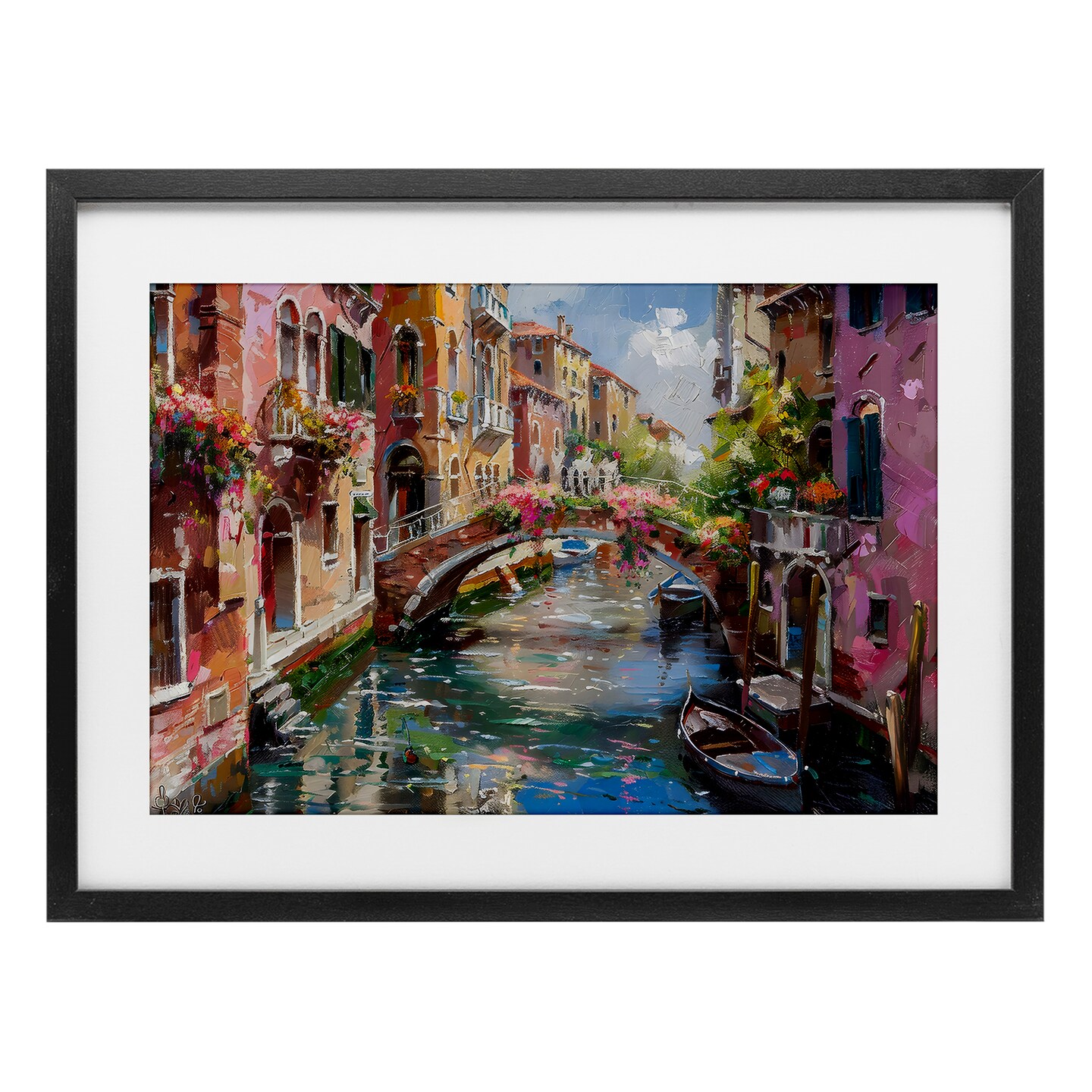 Stupell Industries Reflections of Venice Framed Print Under Glass, design by LSR Creative Studio