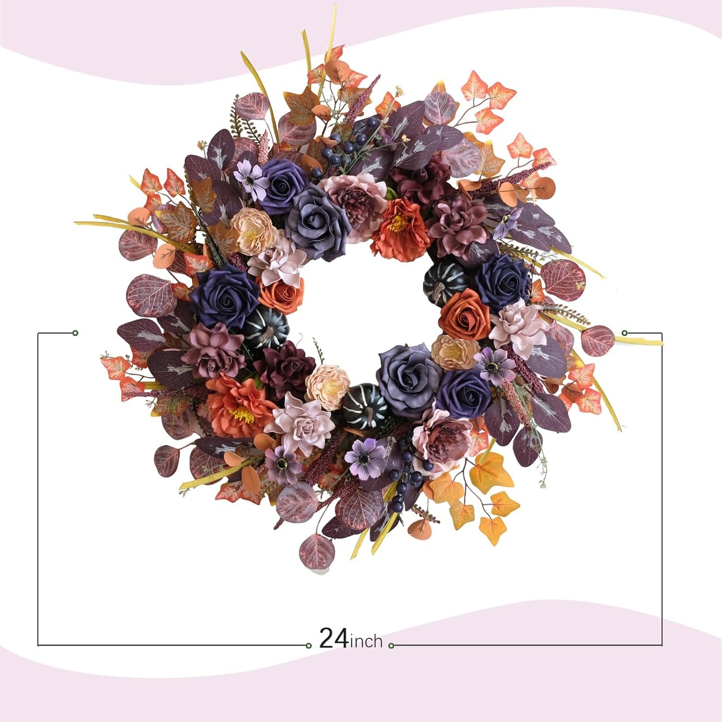 24 Inch Fall Autumn Wreath