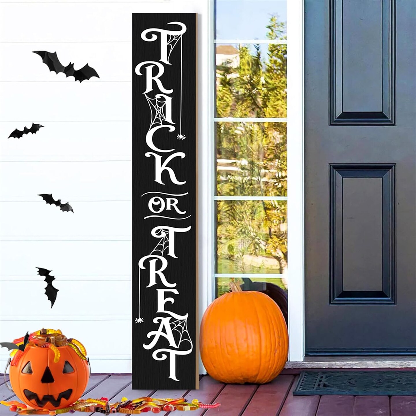 Halloween Porch Sign Decor (Trick or Treat)