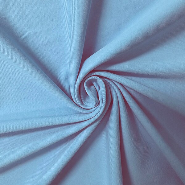 Ocean Blue Solid ITY Jersey Knit Fabric By the Yard