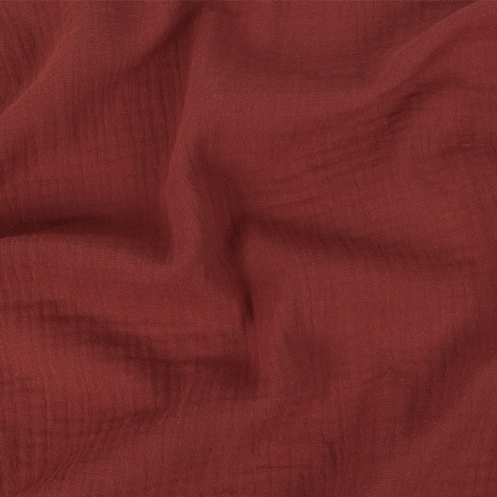 1 Yard Rosewood Double Cotton Gauze Fabric Lightweight Soft Breathable Summer Material 50 inch Width