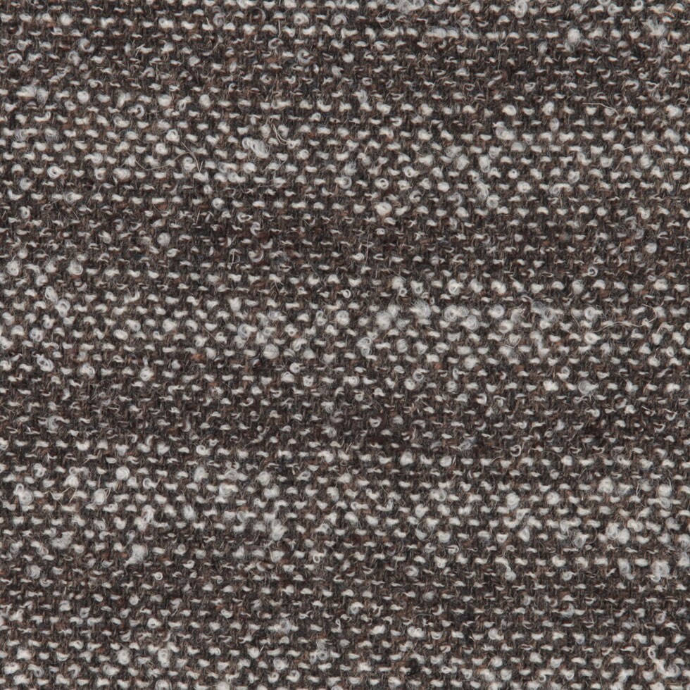 1 Yard Famous NYC Designer Italian Heathered Brown Ticking Stripes Wool Boucle