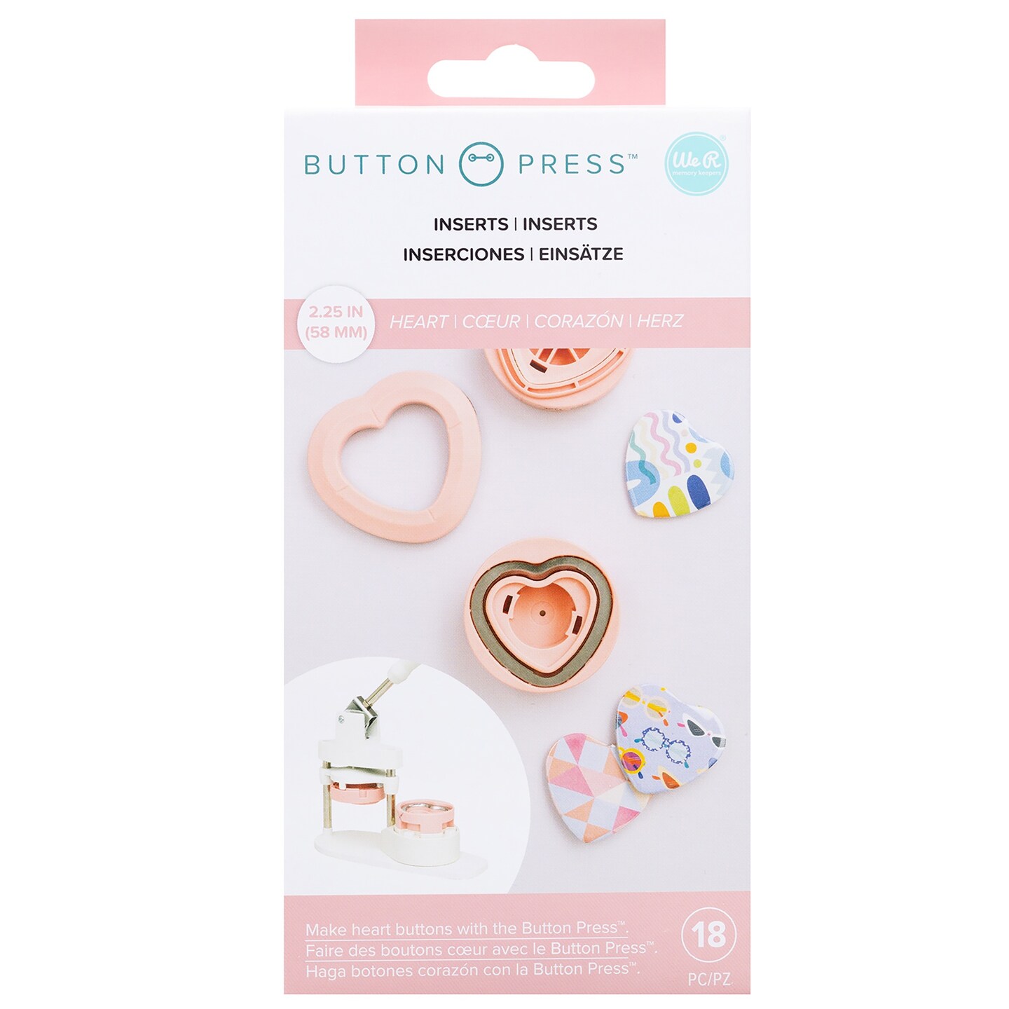 We R Button Press Inserts-Heart