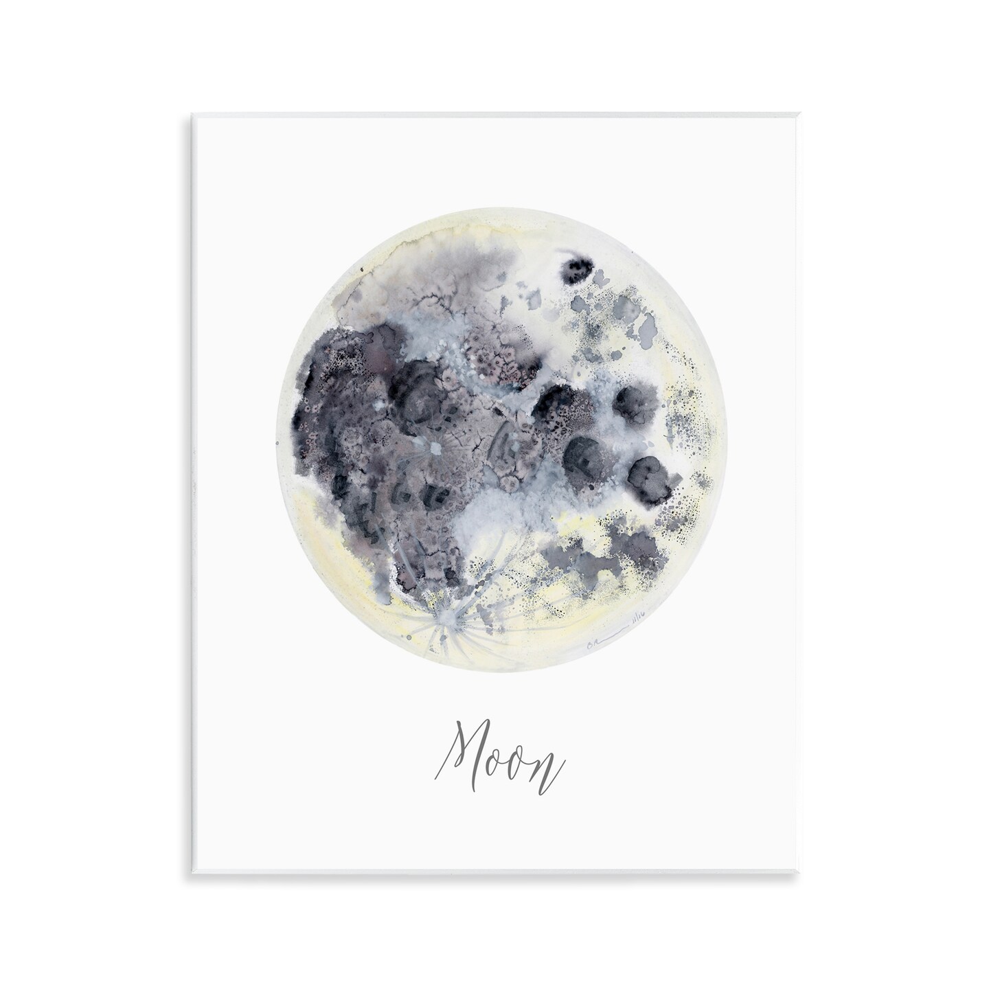 Stupell Industries Dappled Watercolor Moon Wall Plaque, design by Brett Blumenthal