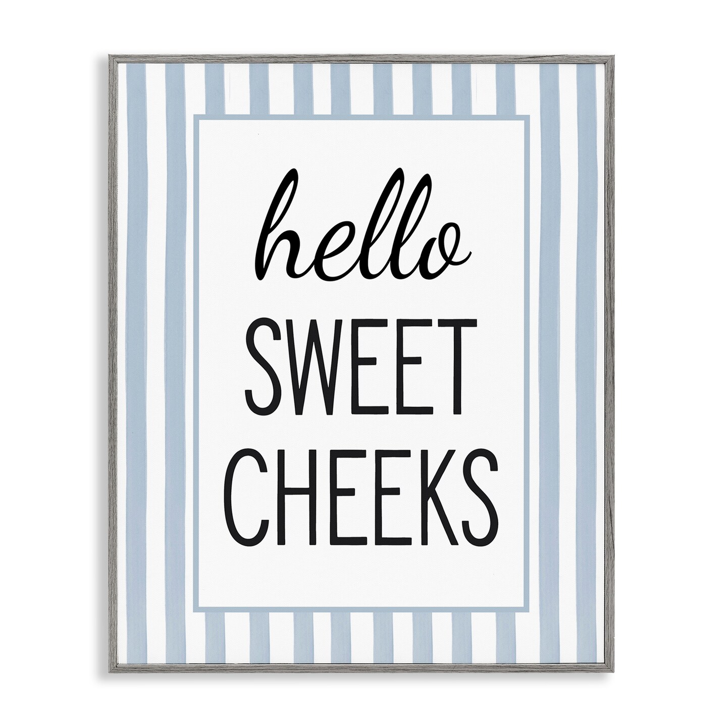Stupell Industries Hello Sweet Cheeks on Stripes Framed Giclee, design by Lettered and Lined