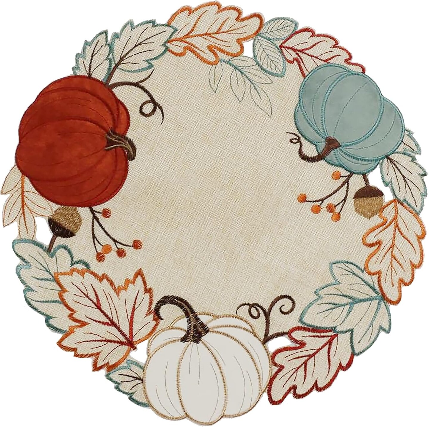 Fall Pumpkins Round Placemats(Thanksgiving Pumpkin)
