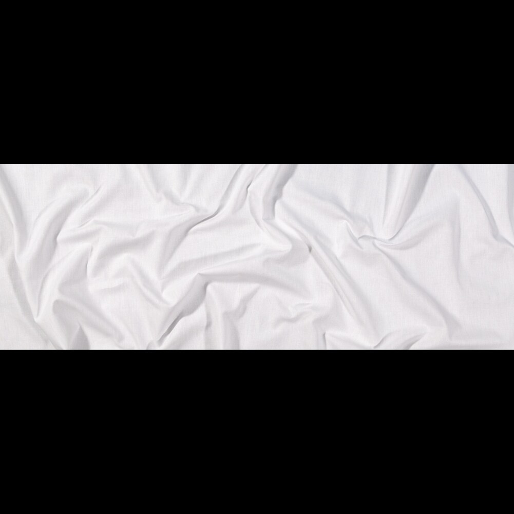 1 Yard White Calendered Organic Cotton Oxford Sustainable Shirting Fabric 60 inch Width