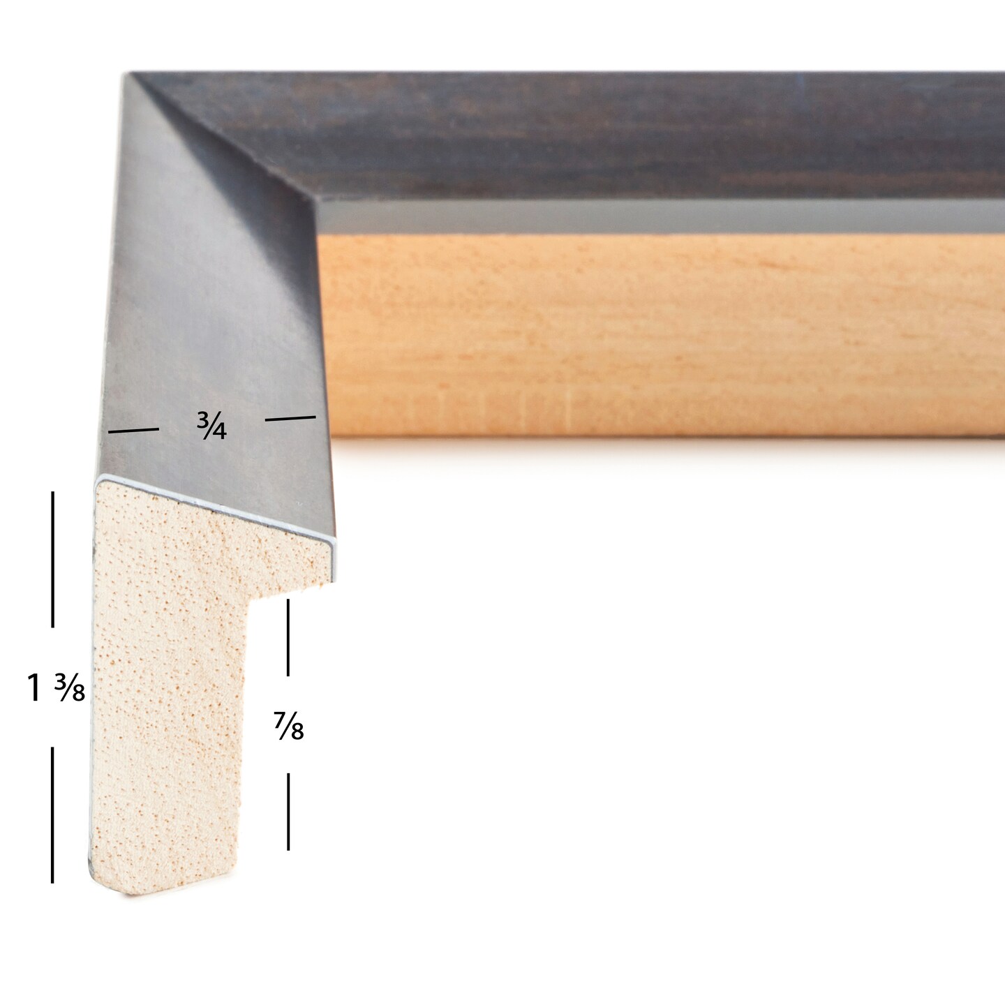 16x24 Alloy 0.75 Wood Moulding, Wall Display Frame for Art, Posters, or Photos by wallsthatspeak