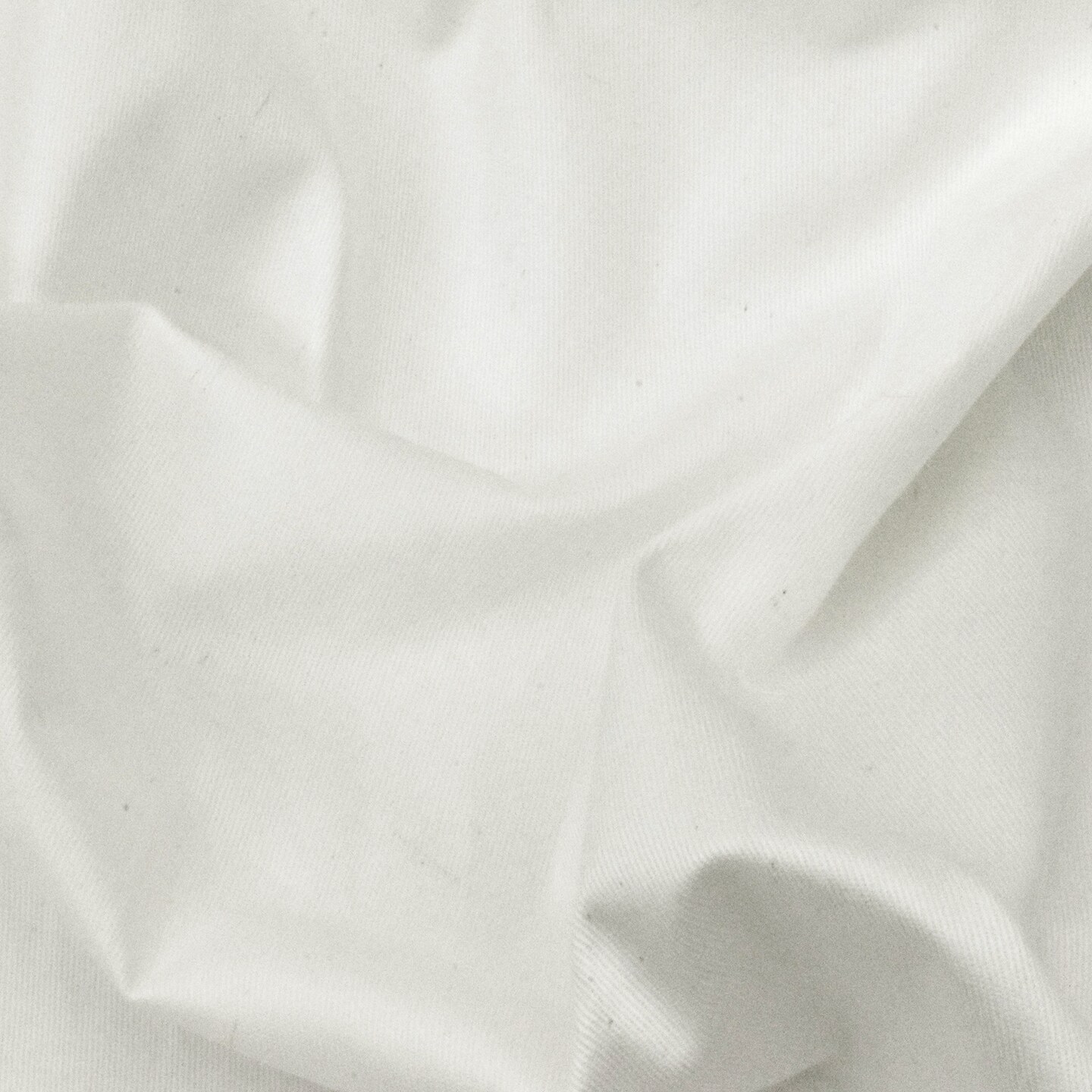 Natural Ivory Organic Cotton Twill Woven Fabric By the Yard
