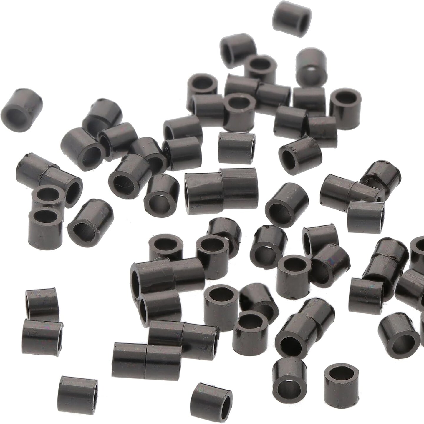 The Beadsmith Tube Crimp Beads, 2 x 2mm, 100 Pieces, Black Oxide Color, Uniform Cylindrical Shape, No Sharp Edges, Designed to Secure The Ends of Jewelry Stringing Wires and Cables