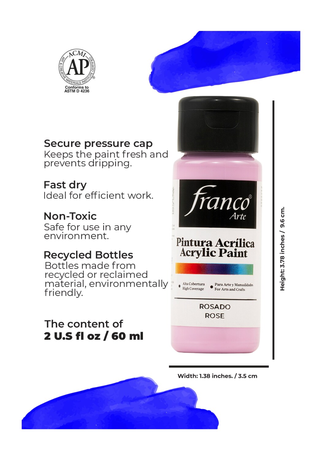 18050 Acrylic Paint 2 U.S fl oz / Rose