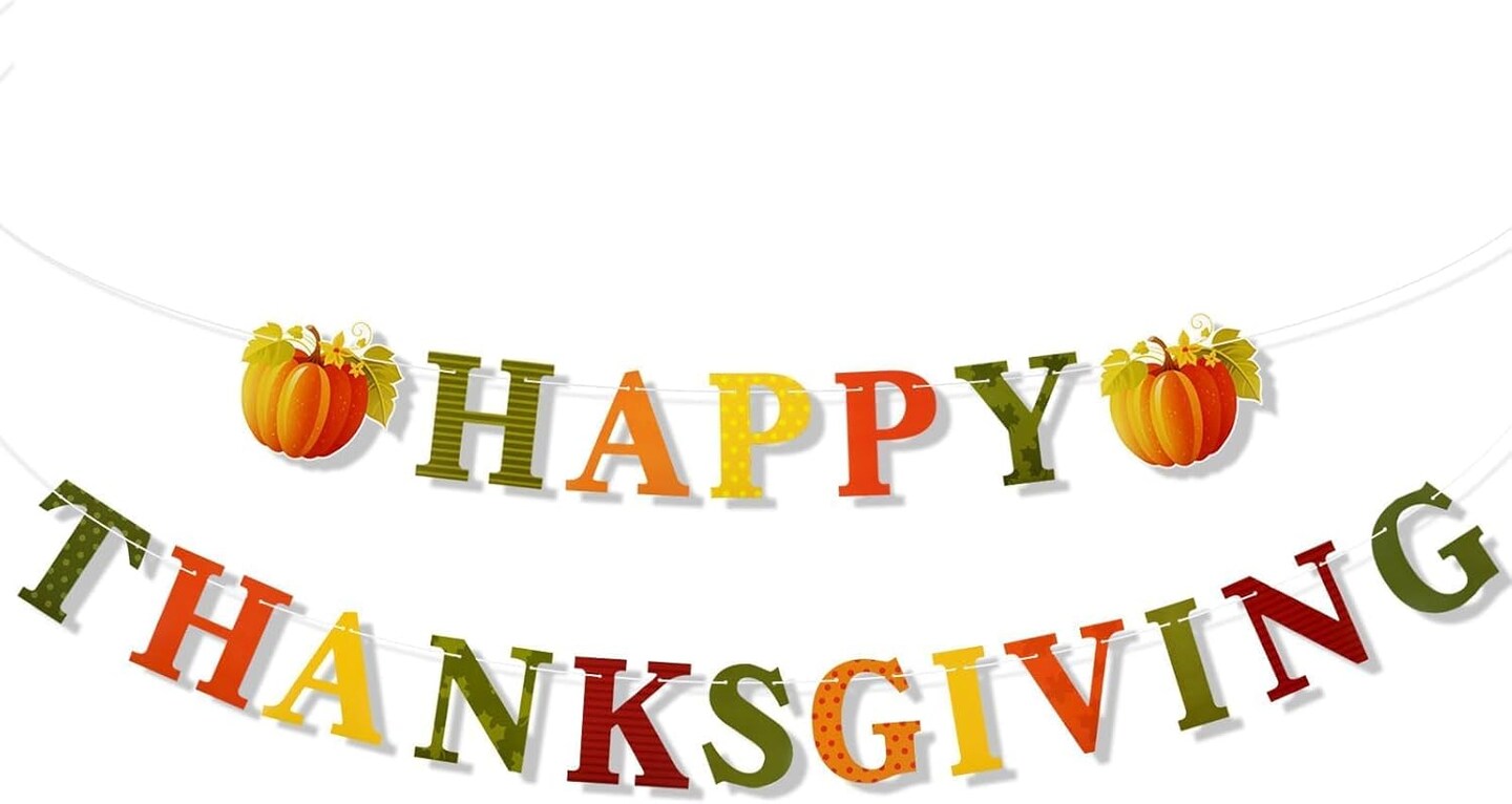 Happy Thanksgiving Banner (Multi Color)
