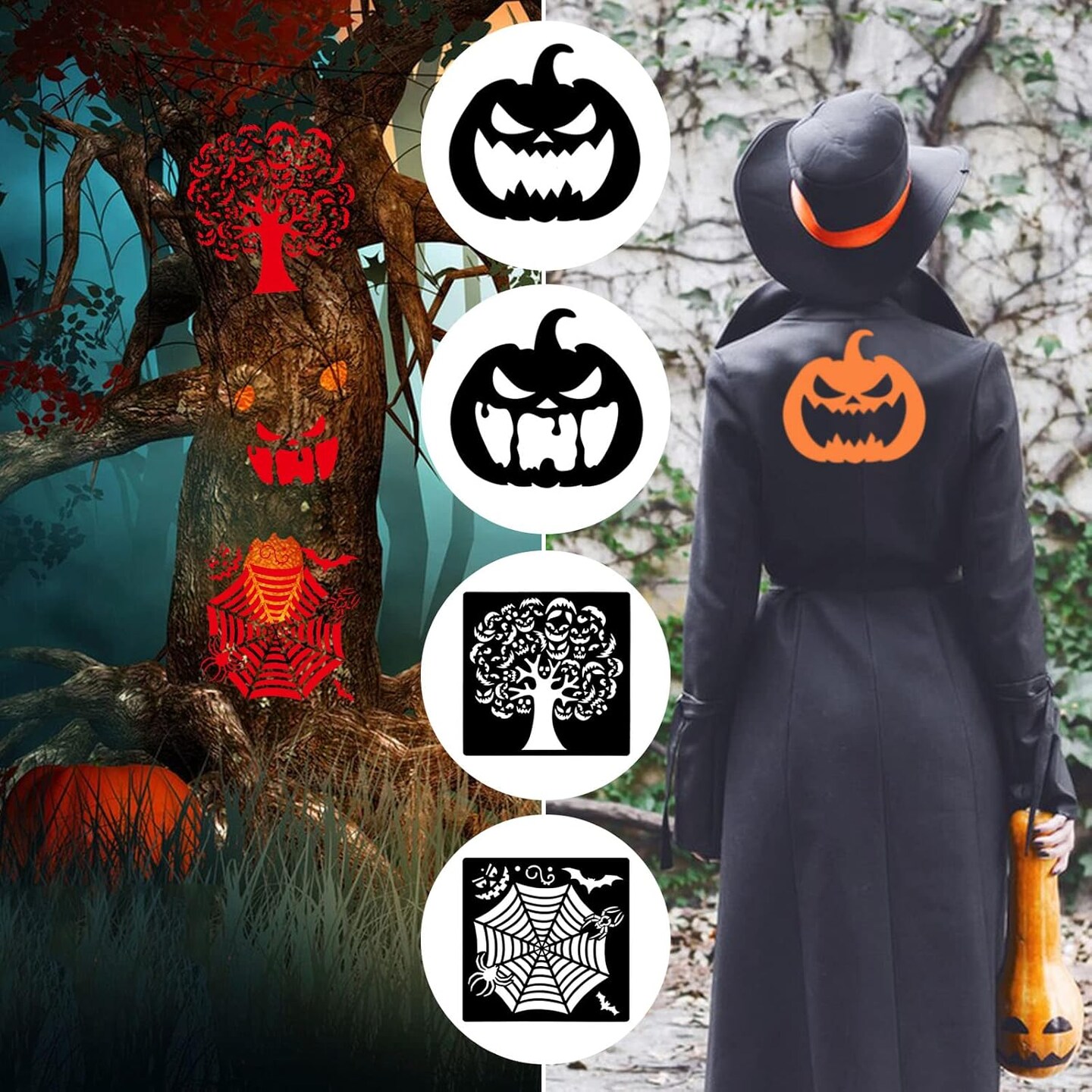 Reusable Pumpkin Carving Templates(Painting)