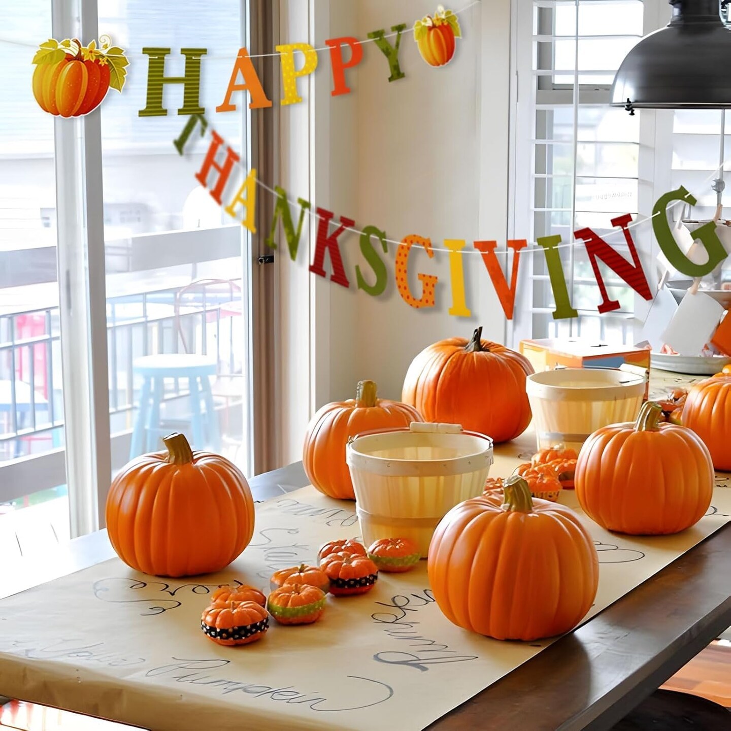 Happy Thanksgiving Banner (Multi Color)