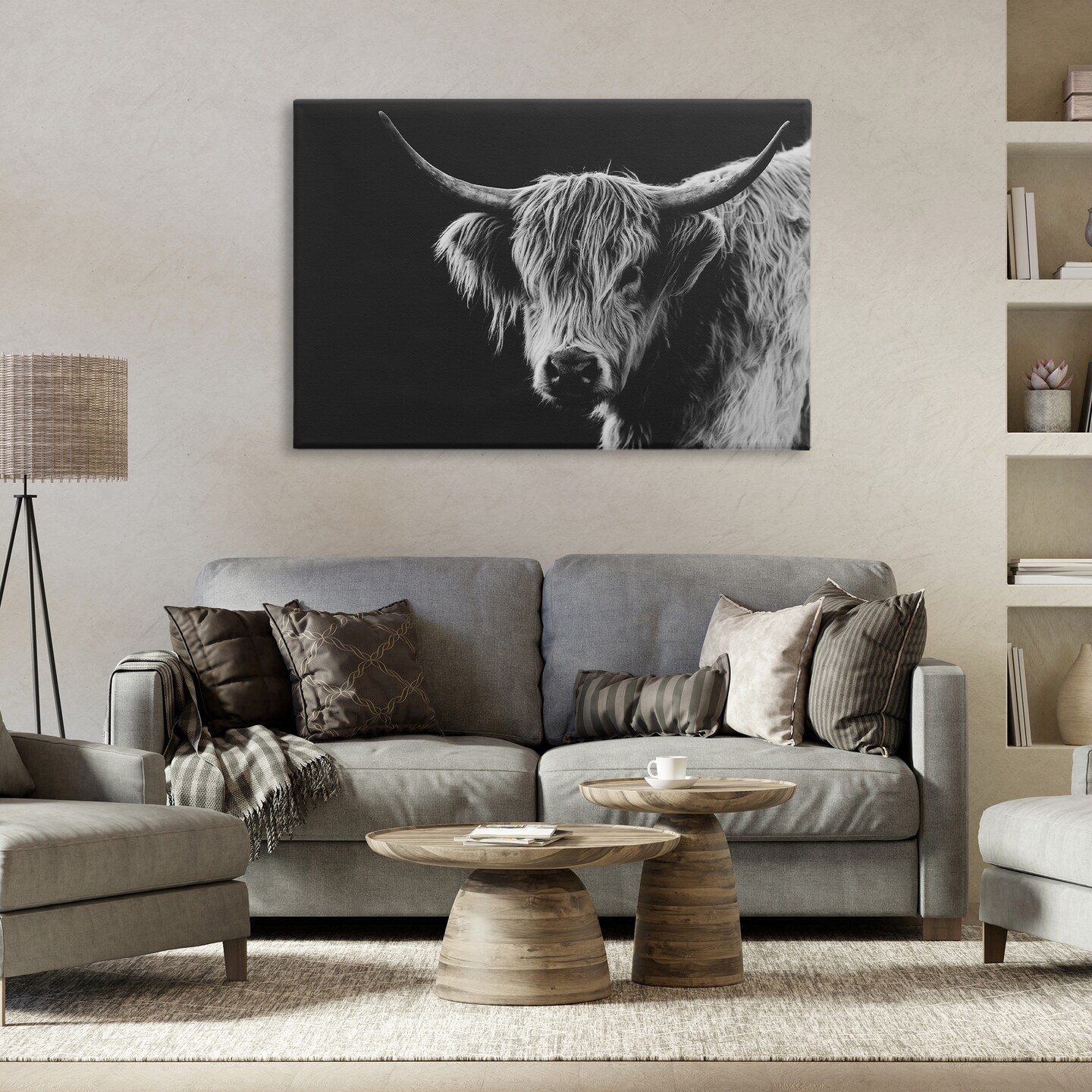 Stupell Industries Scottish Highland Cattle Canvas, design by Crystal Lynn Collins