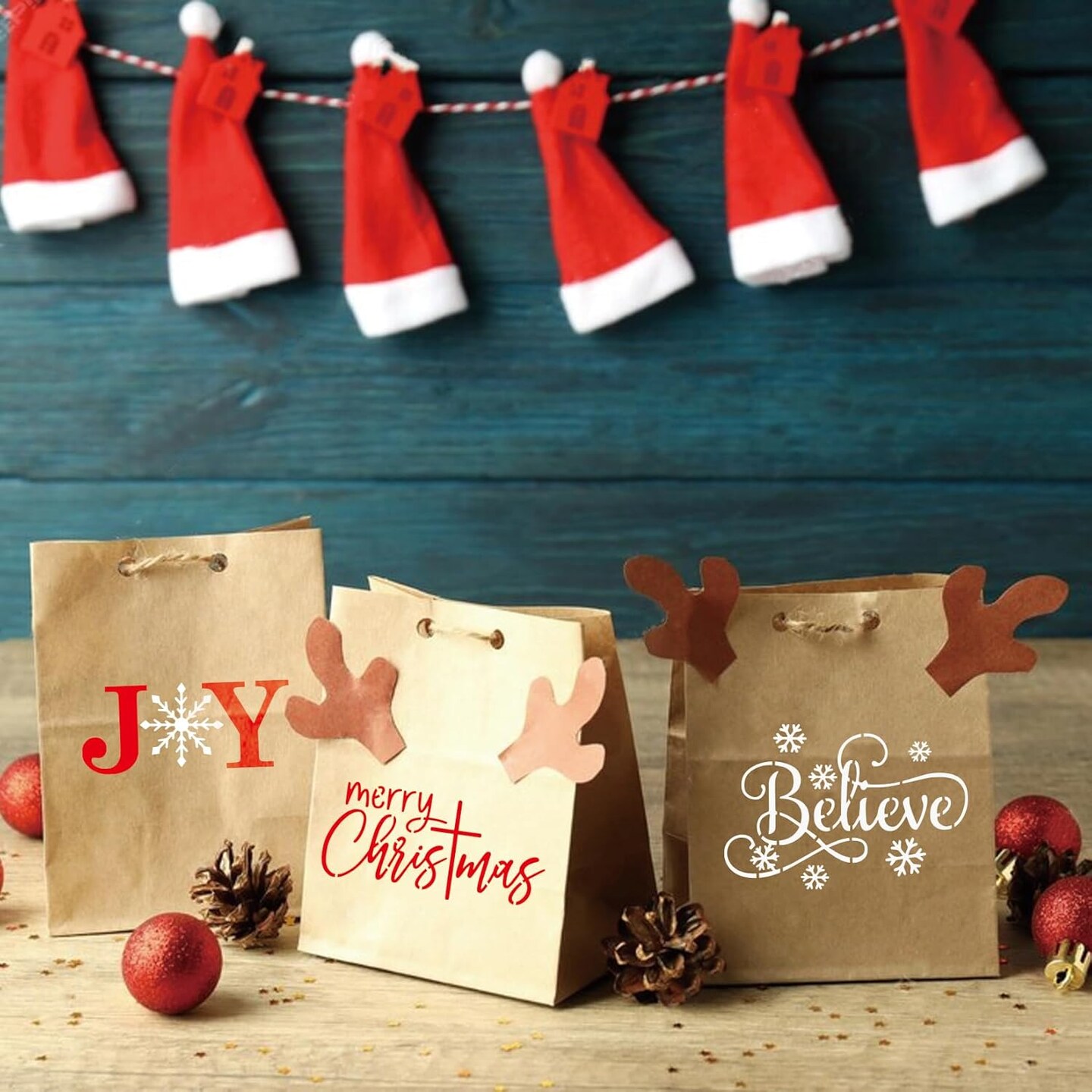 16pcs Merry Christmas Stencils(16 Merry Christmas)