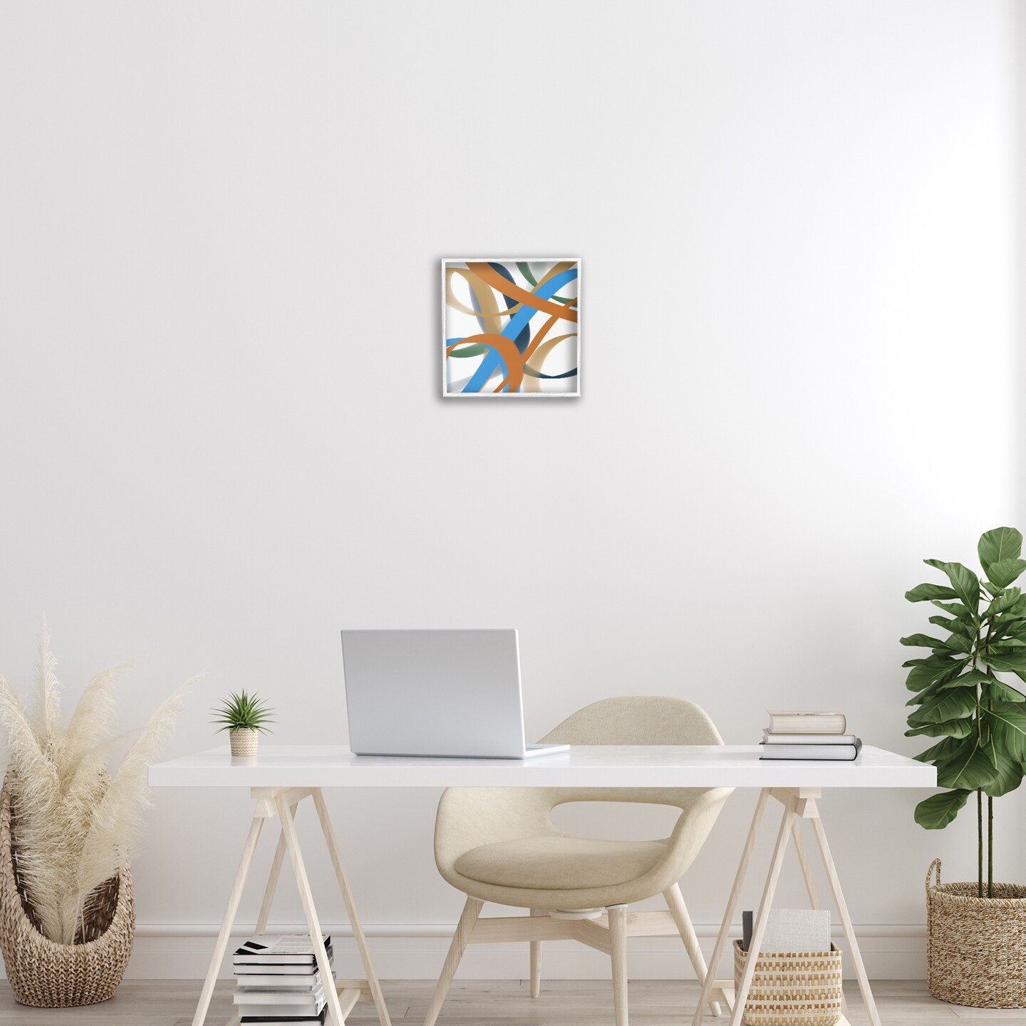 Stupell Industries Interwoven Curving Ribbons Framed Giclee, design by Atelier Posters