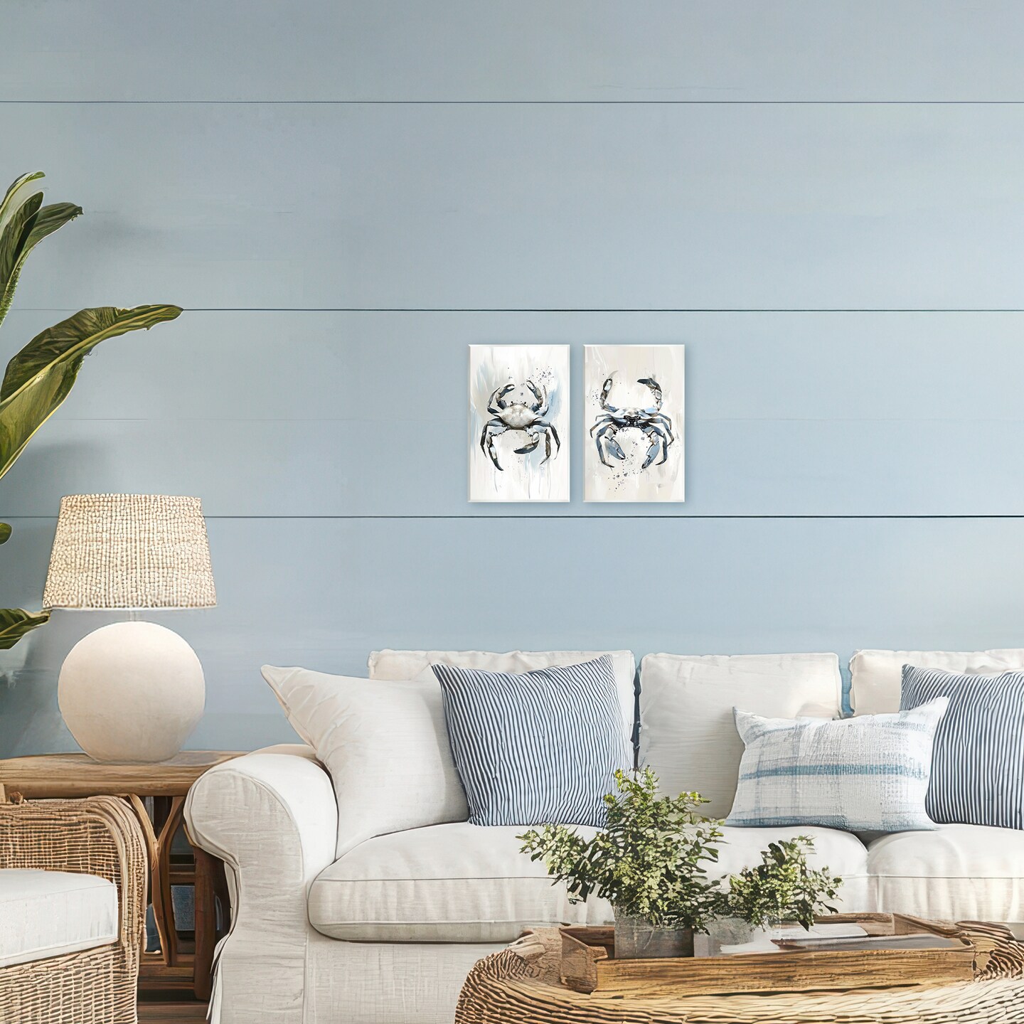 Stupell Industries Kingdom Of Crabs Illustrations 2pc Wall Plaque Set, design by Ramona Murdock