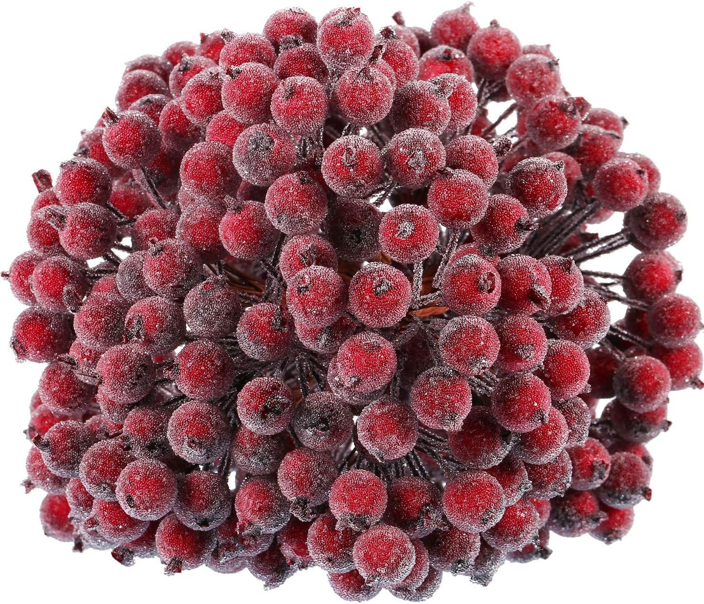 400 Pieces Artificial Berry Stems (Dark Red)