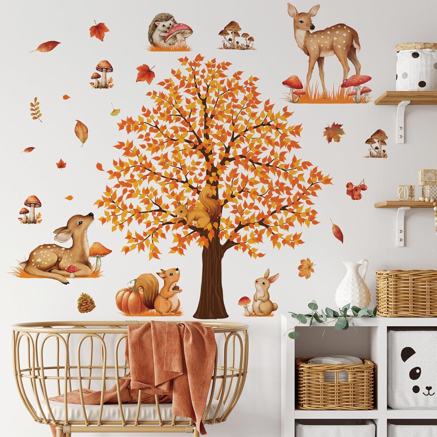 4 Sheets Large Tree Autumn Wall Decals (A)