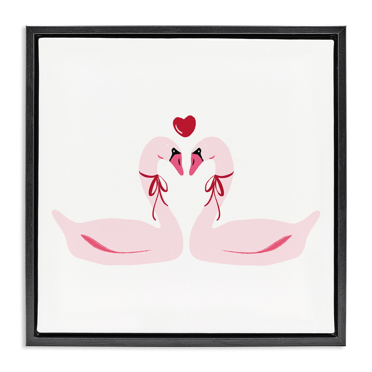 Stupell Industries Romantic Love Swans Floating Frame, design by Lucille Price