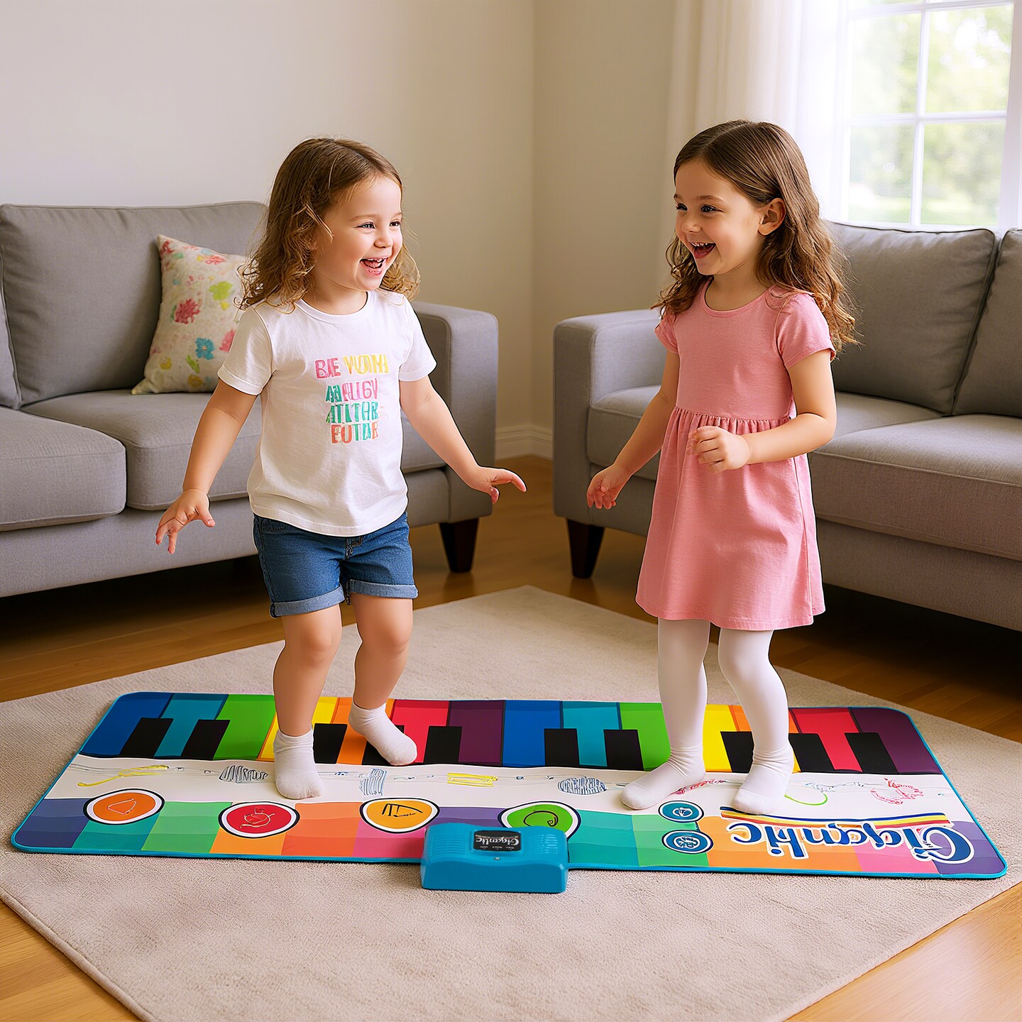 Kids Piano Dance Mat 24 Keys with 8 Instrument Sounds Musical Toy