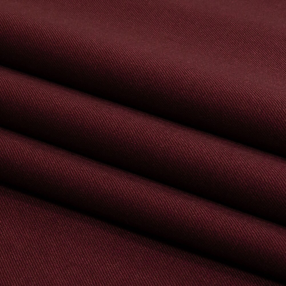1 Yard Super 120 Merino Wool Suiting - Burgundy - Finn Collection 62&#x2019;&#x2019; Width