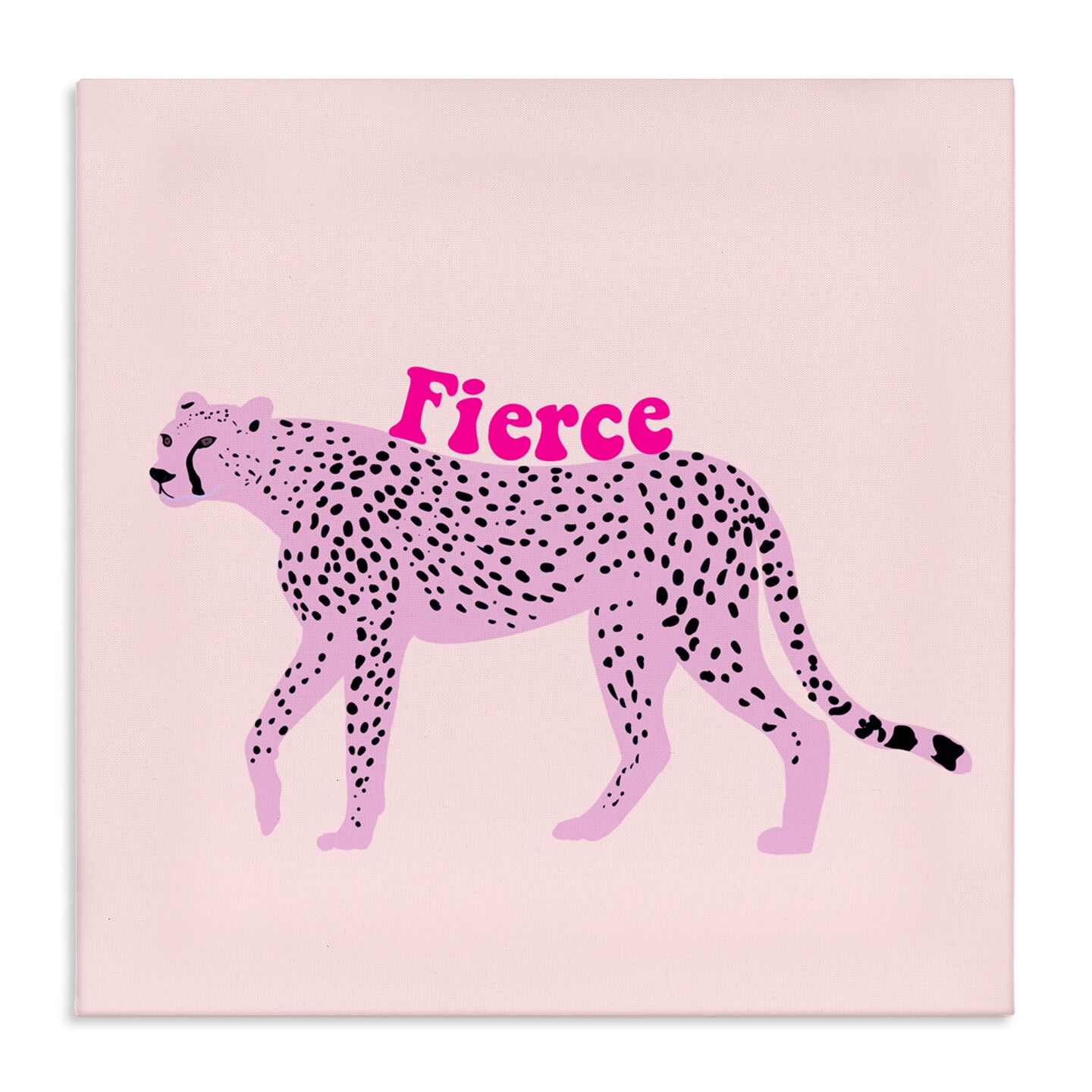 Stupell Industries Fierce Cheetah on Pink Canvas, design by Ashley Singleton