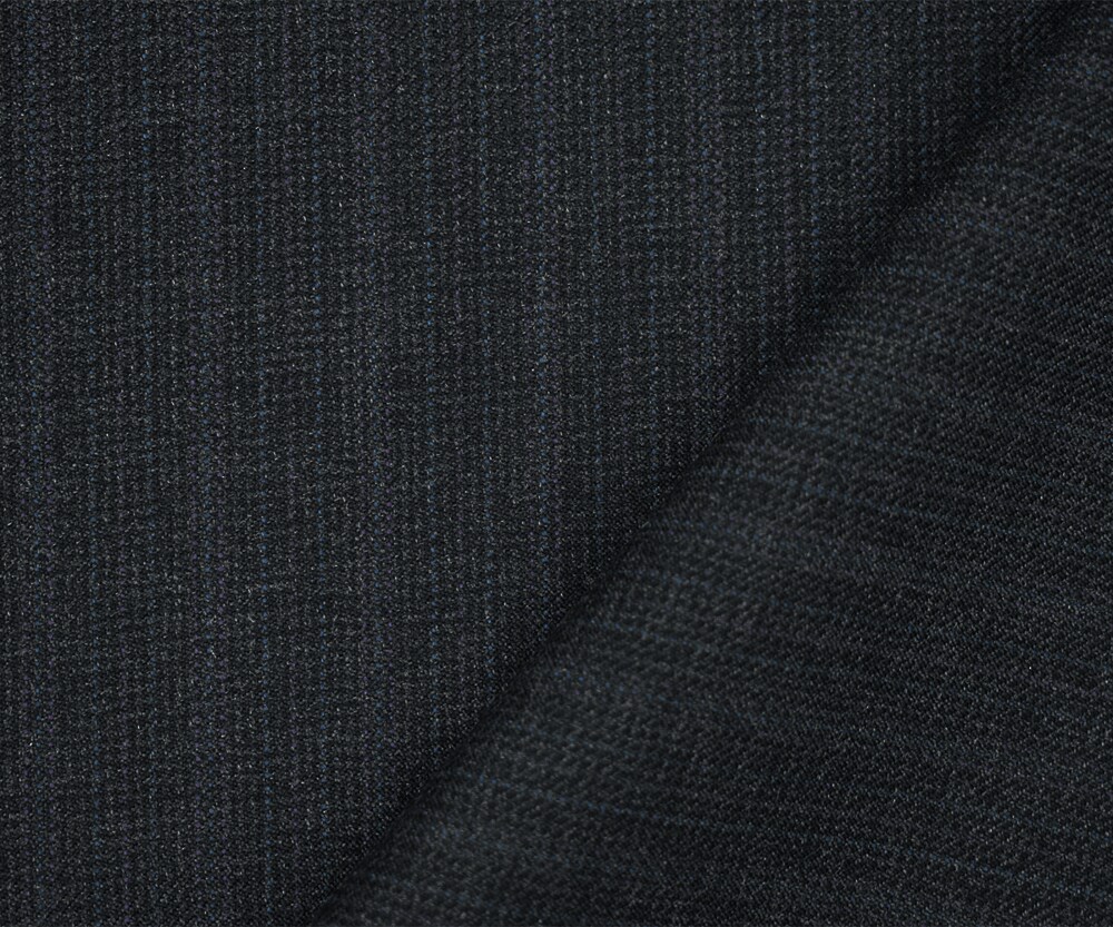 Gray-Black-Blue Wool Poly Faded Texture Stripe Twill Woven Suiting Fabric By the Yard
