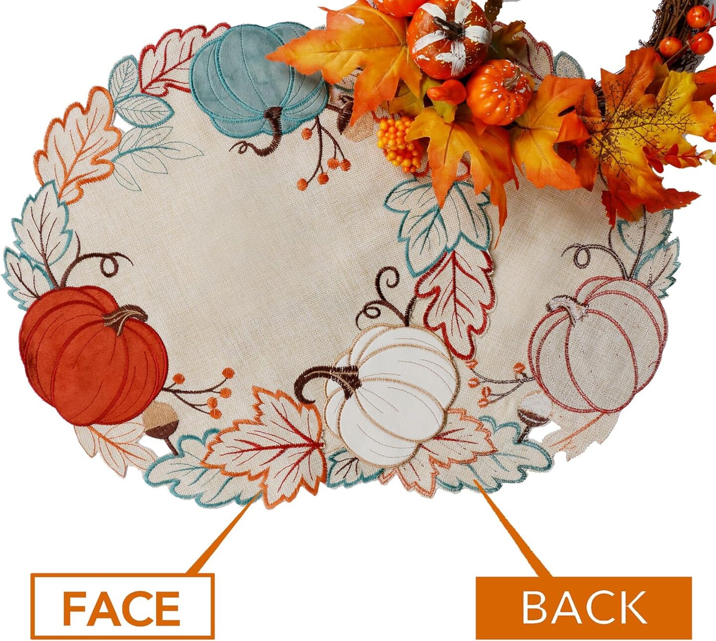 Fall Pumpkins Round Placemats(Thanksgiving Pumpkin)