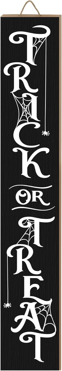Halloween Porch Sign Decor (Trick or Treat)