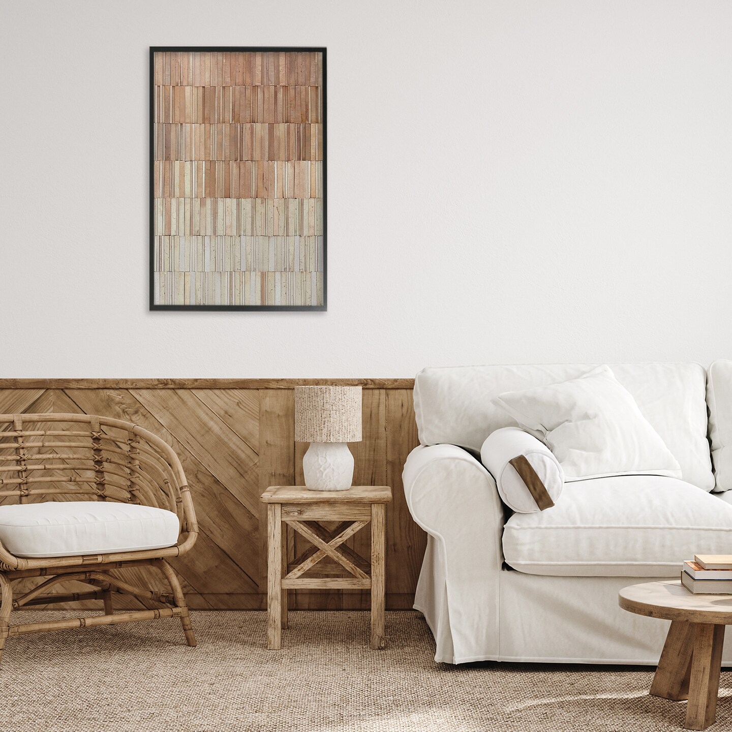 Stupell Industries Tiled Terracotta Wall Framed Giclee, design by Flora Kouta