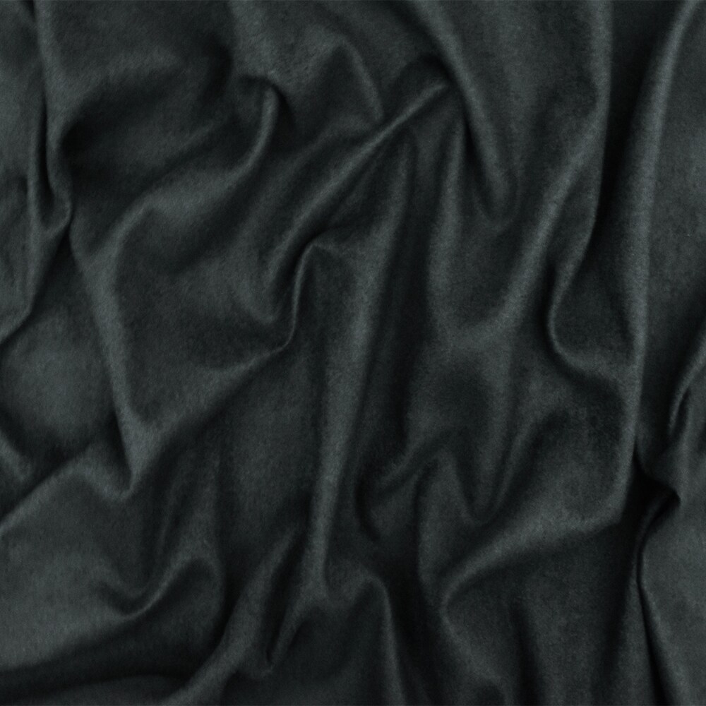 Dark Gray Solid Faux Suede Polyester Brushed Woven Fabric By the Yard