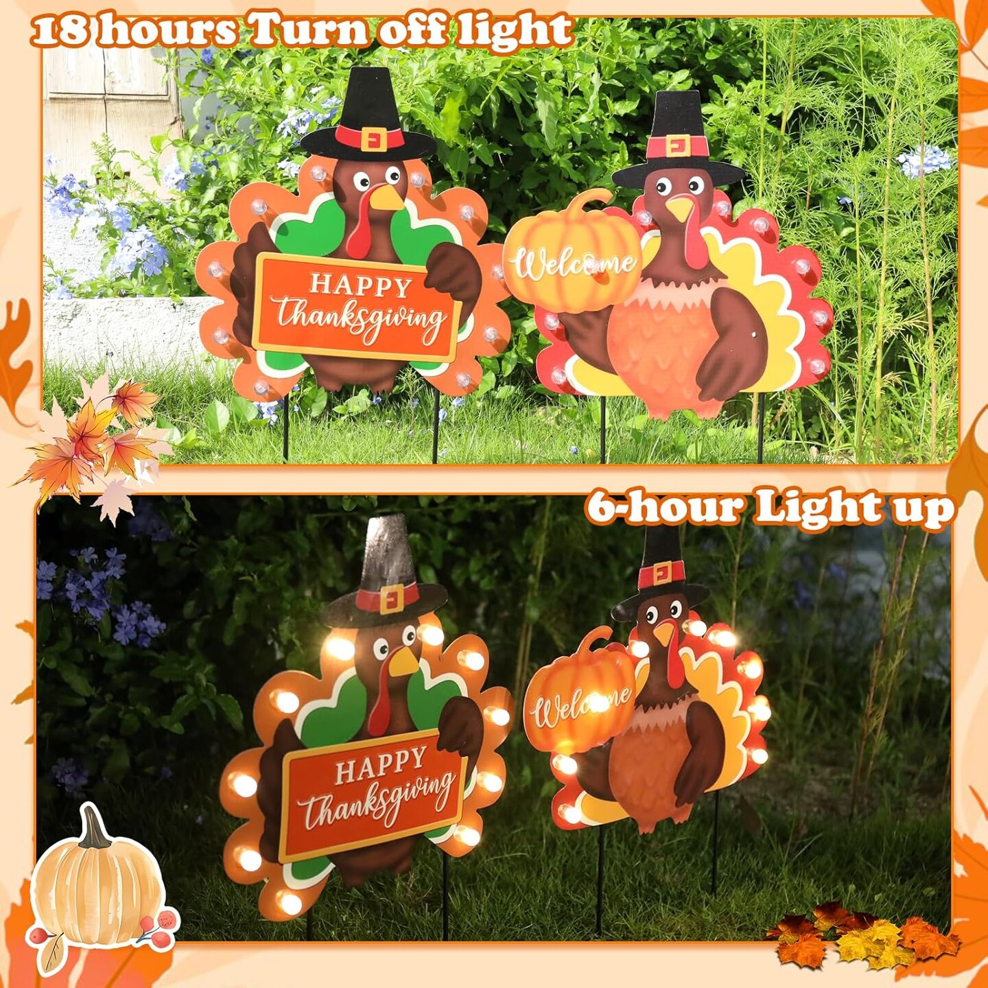 Fall Yard Decor Outdoor (large Turkey)