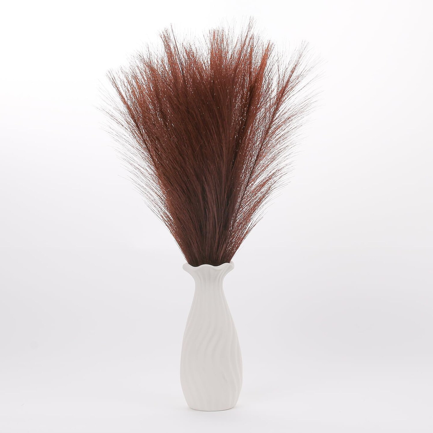 Faux Pampas Grass Short Decor (Dark Coffee)