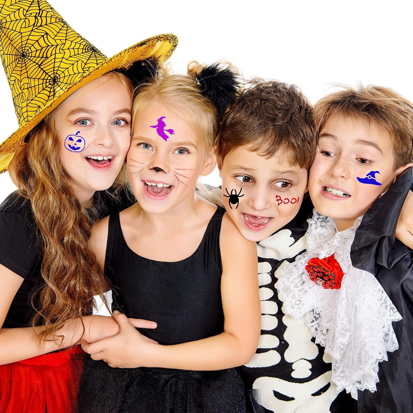 24 Pcs Halloween Face Paint Stencils Set Reusable Face Painting(Art,Painting)