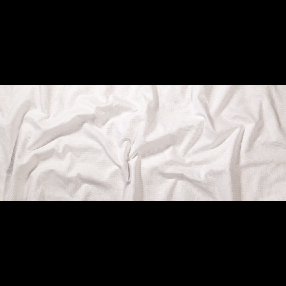 1 Yard White Birdseye Organic Cotton Pique Fabric Otranto Collection